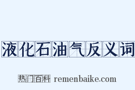 液化石油气反义词是什么意思的图片